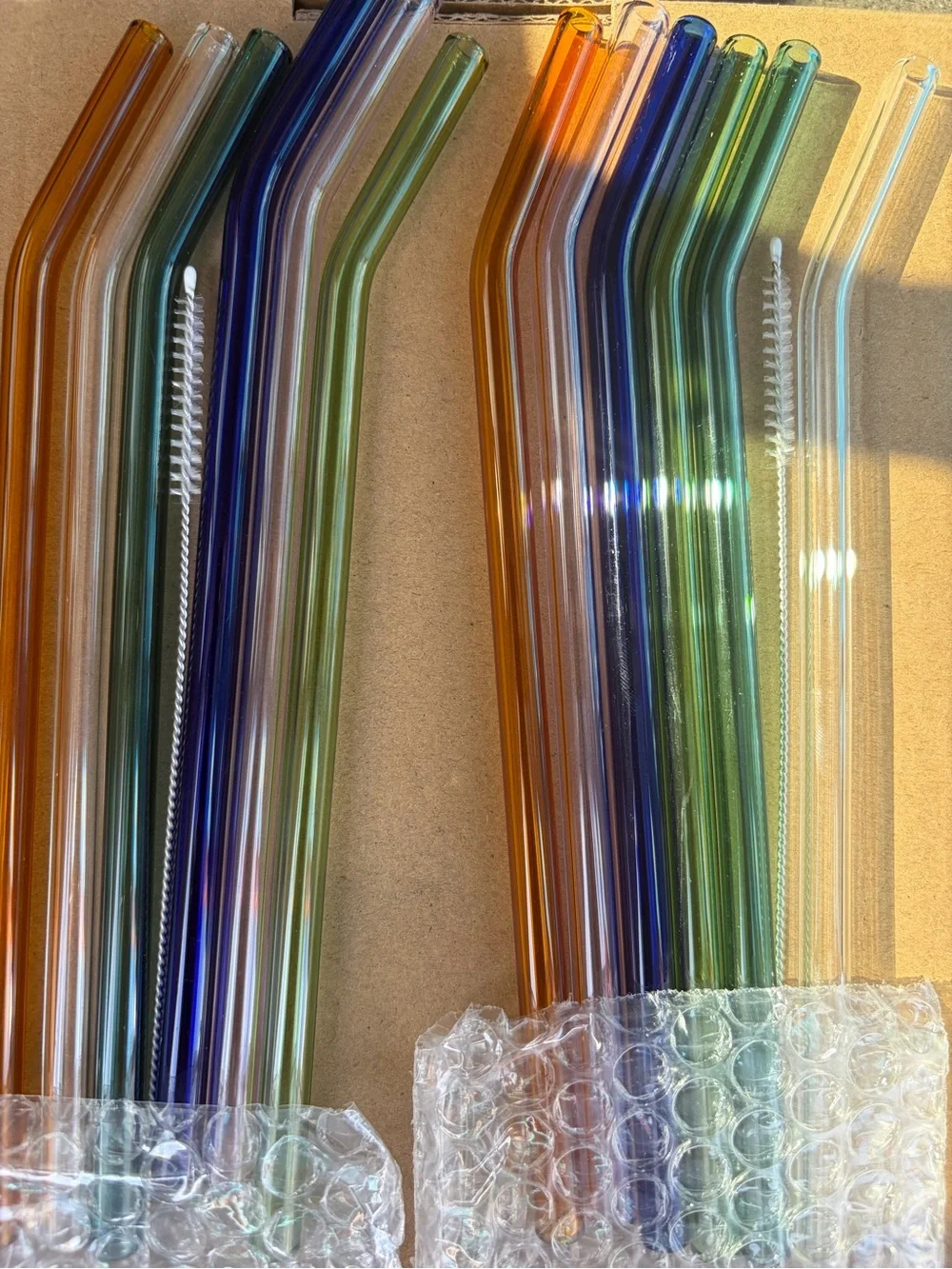 Glass Reusable Straw Set - Multicolor